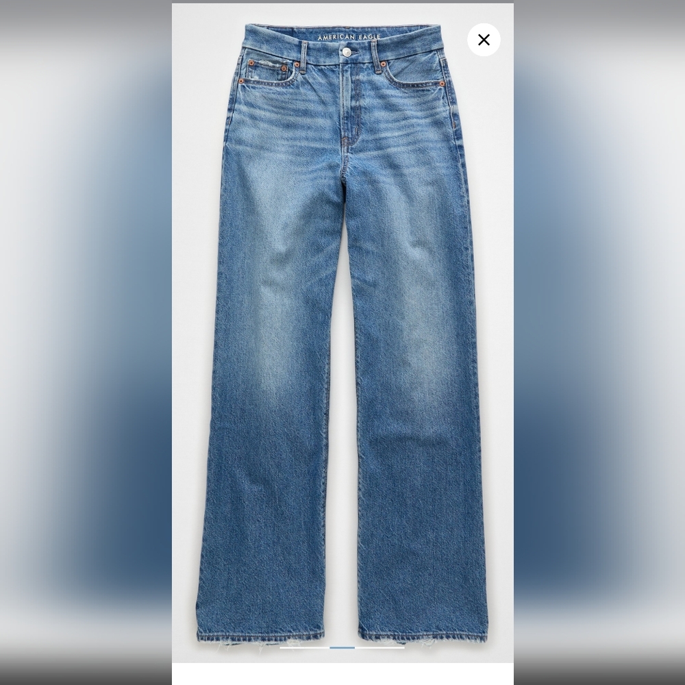 AE Curvy Super High-Rise Baggy Straight Jeans